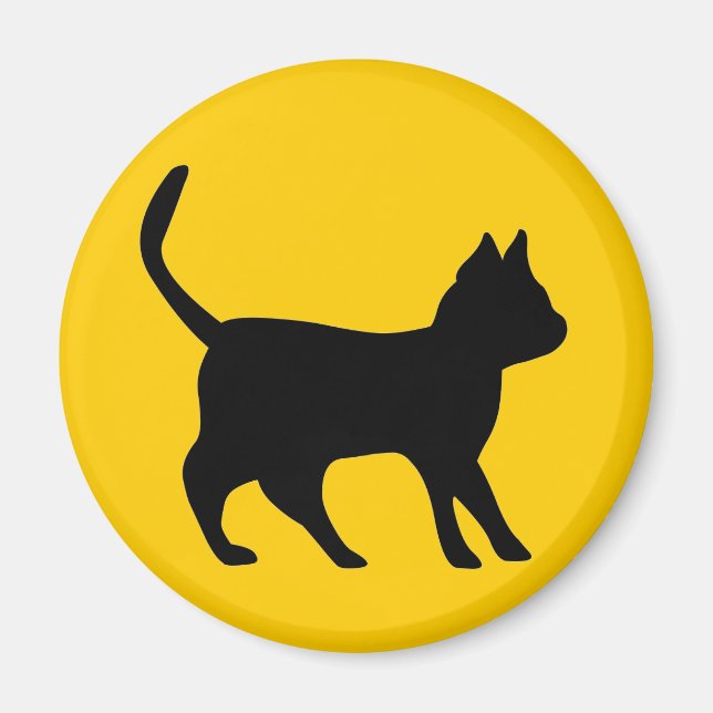 Black Cat Magnet (Front)