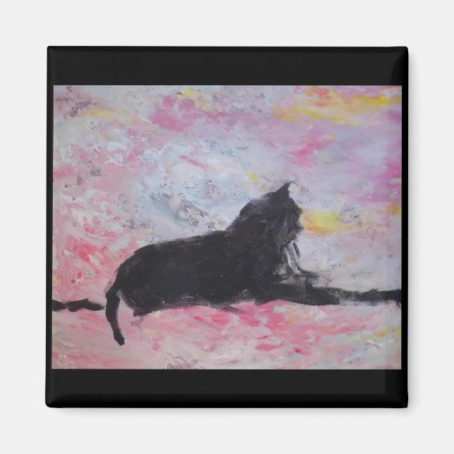 Black Cat Magnet (Front)