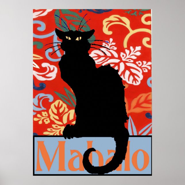 Black Cat, Mahalo, Thanks, Poster (Front)