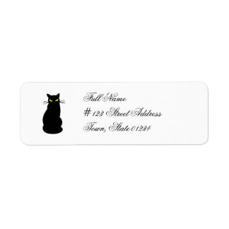 Black Cat Mailing Labels 