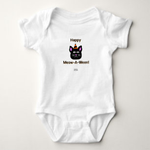 Black Cat Meow-A-Ween Baby Jersey Bodysuit