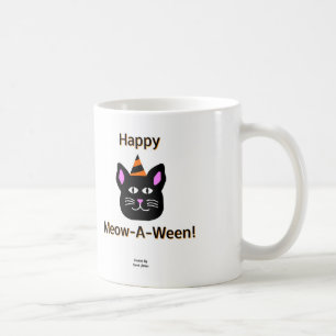Black Cat Meow-A-Ween Coffee Mug
