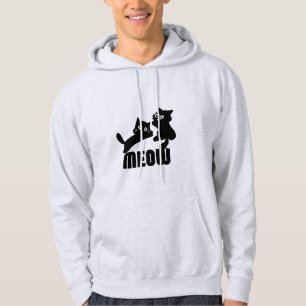 black cat,meow hoodie