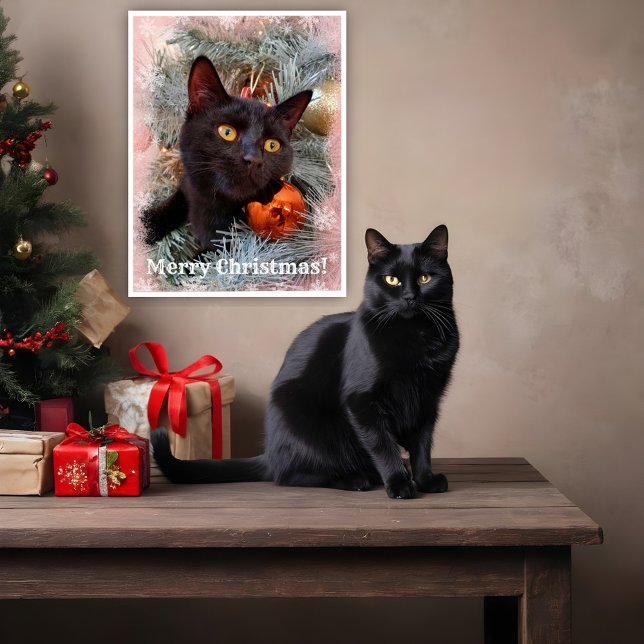 Black Cat Merry Christmas  Poster (Creator Uploaded)