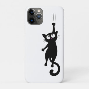 Black Cat Minimalist Wall Art Printable, Cute Mode iPhone 11 Pro Case