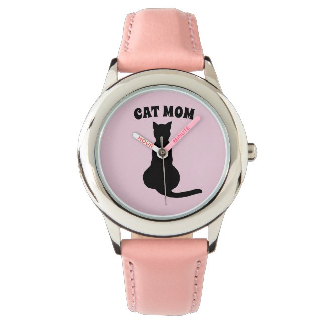BLACK CAT MOM WRIST WATCH VALENTINE'S DAY (Front)