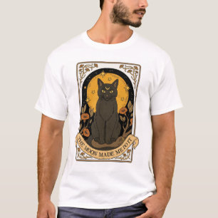 Black Cat Moon T-Shirt   Witchy Aesthetic Vintage 