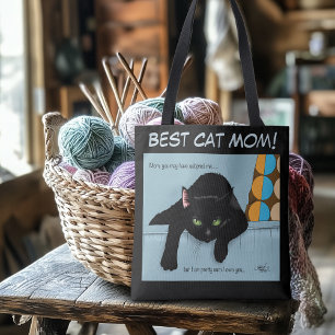Black Cat Mother's Day Tote Bag