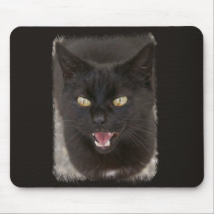 Black Cat Mouse Pad