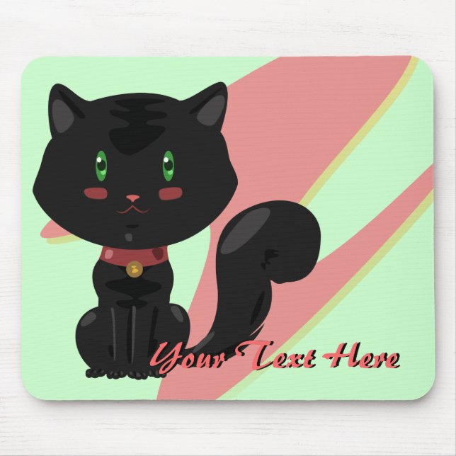 Black Cat Mousepad (Front)