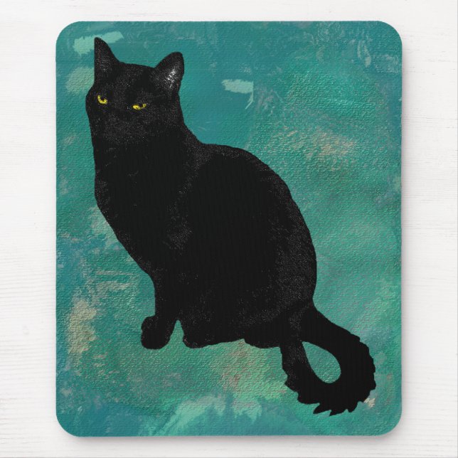 Black Cat Mousepad (Front)