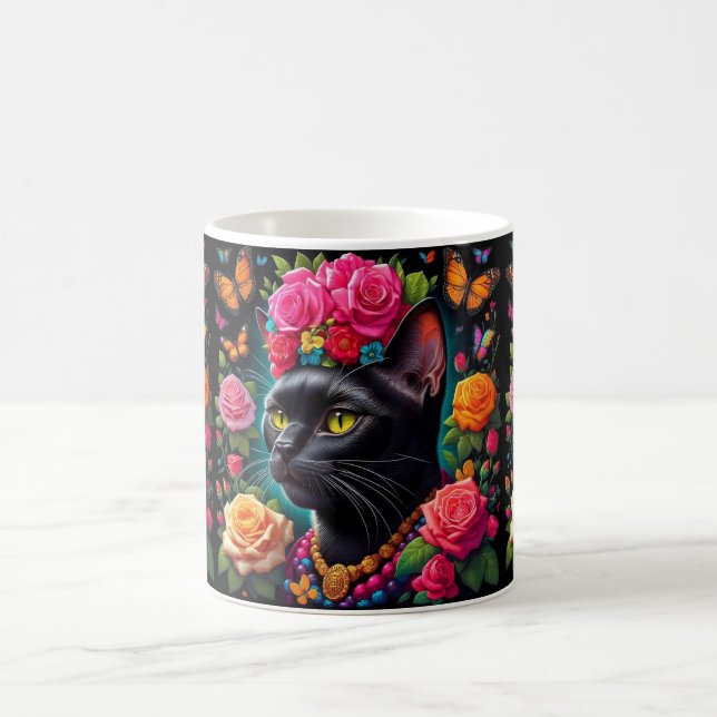 Black cat mug! coffee mug (Center)