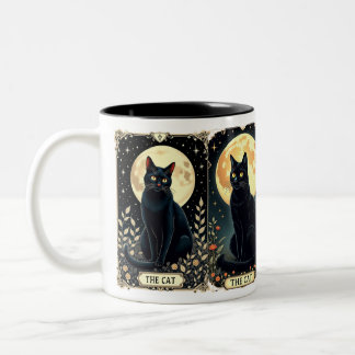 Black Cat Mug Tarot Coffee Cup Cat Themed Gift Mug