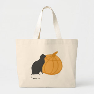 Black Cat `n Pumpkin Tote