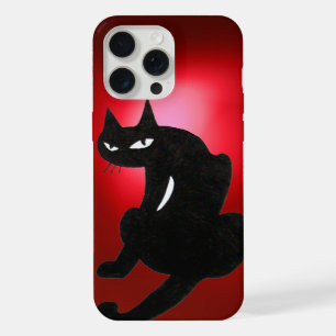 BLACK CAT NINJA Red iPhone 15 Pro Max Case
