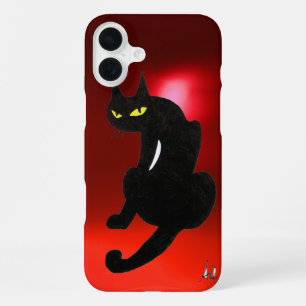 BLACK CAT NINJA ruby red iPhone 16 Plus Case