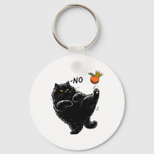 Black Cat No Kings In America We The People Politi Keychain