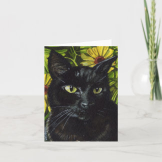 Black Cat Note Card