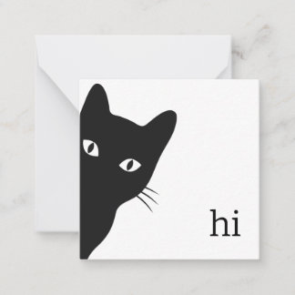 Black Cat Note Card (Blank Inside)