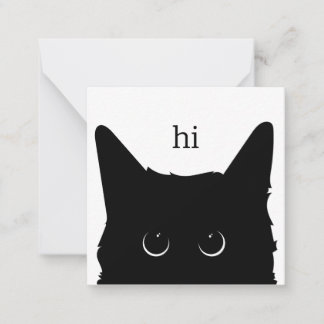 Black Cat Notecard (Blank Card)