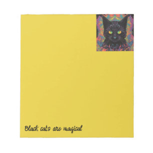 black cat  notepad