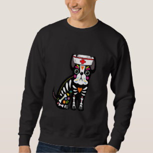 Black Cat Nurse Hat Cute Nurses Doctor Cat For Nur Sweatshirt