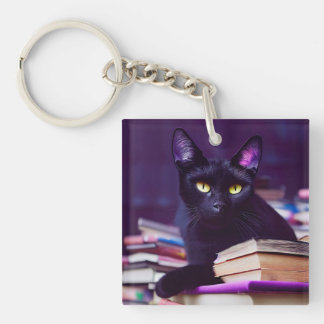 Black Cat of the Witch's Bookshop - Porte - clé