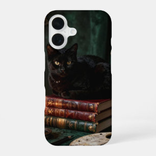 Black Cat on Books Dark Academia Case
