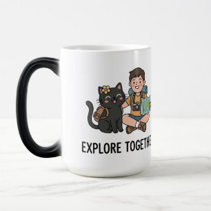 Black Cat Owner World Travel Adventure Coffee Tea Magic Mug