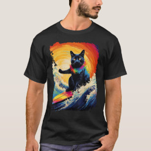 Black Cat Paddle Board T-Shirt
