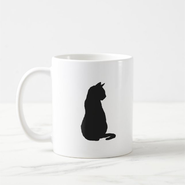Black Cat Painting Coffee Mug (Left)