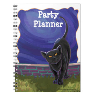 Black Cat Party Center Notebook