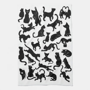 Black Cat Pattern Kitchen Towel