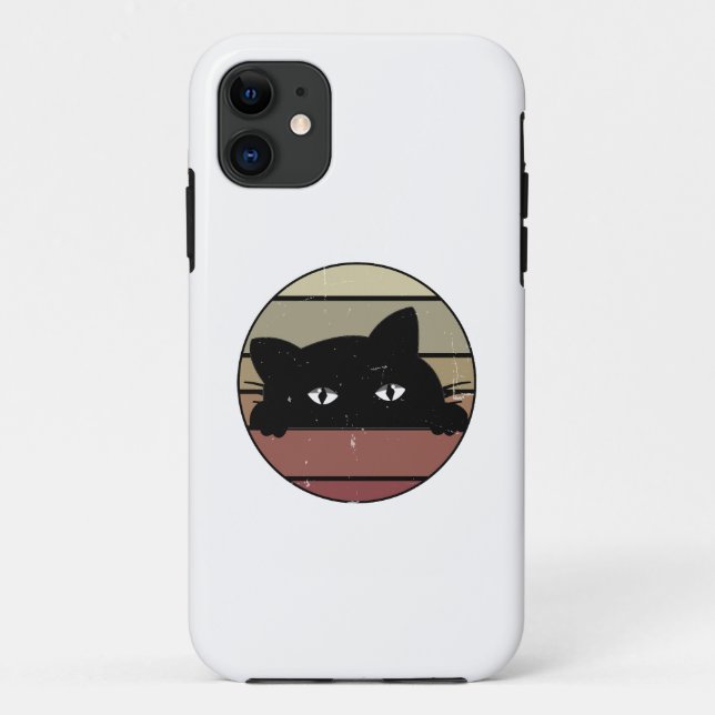 Black Cat Peeking  Case-Mate iPhone Case (Back)