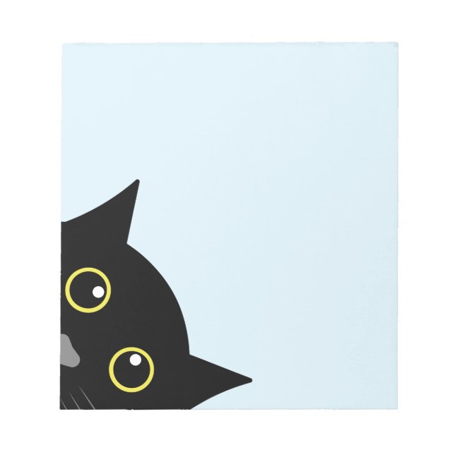  BLACK CAT PEEKING NOTE PAD STATIONERY (Front)