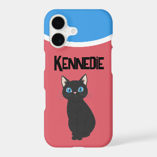 Black Cat Personalized Pink Blue White