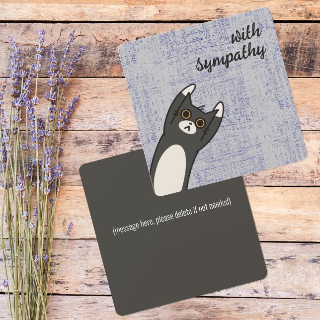 Black Cat Personalized Sympathy Card (for your loved one who just lost their family member)