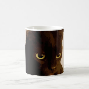 Black Cat pet boho style Coffee Mug