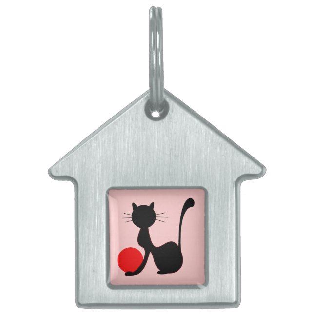 Black Cat  Pet Tag (Front)