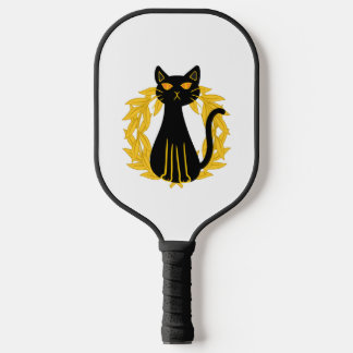 Black Cat Pets Horror Halloween Kids Pickleball Paddle