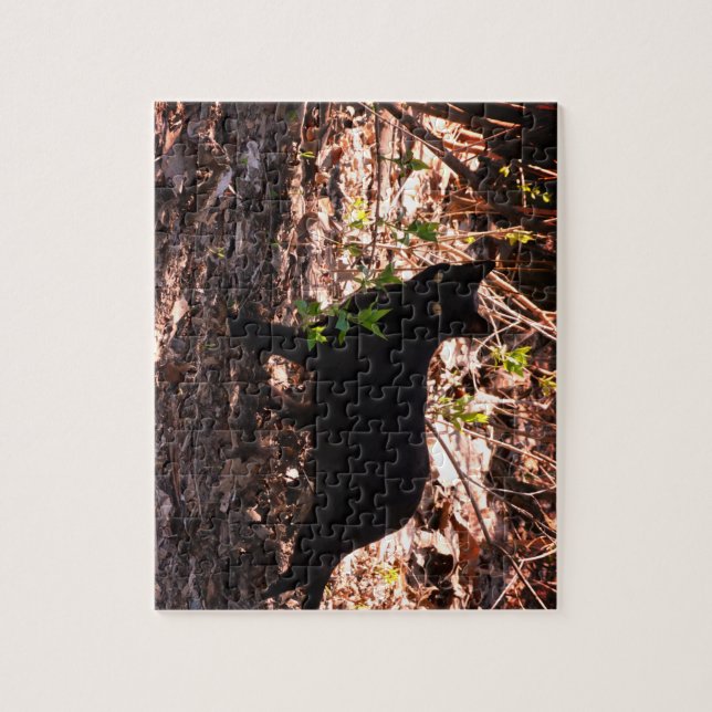 Black Cat Photo Jigsaw Puzzle (Vertical)
