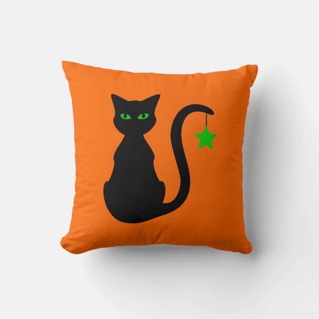 Black Cat Pillow (Front)