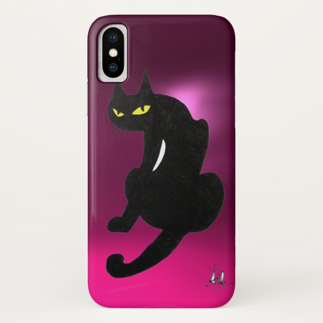 BLACK CAT pink Case-Mate iPhone Case (Back)