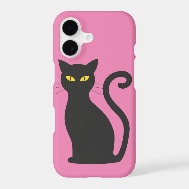 BLACK CAT PINK IPHONE CASE (Back)