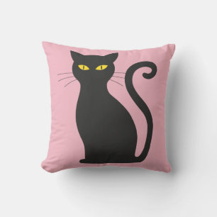 BLACK CAT PINK PILLOWS