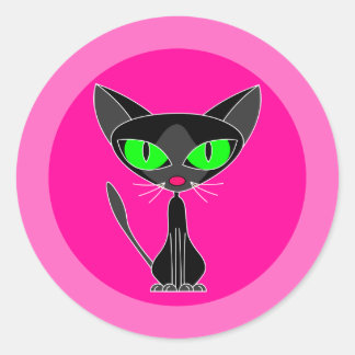 Black Cat, Pink Stickers