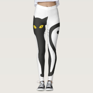 BLACK CAT & PINK YOGA PANTS