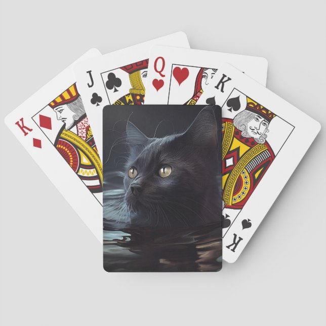 Black Cat Play Cards (Back)