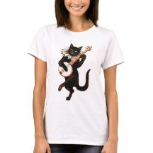 Black Cat Playing Banjo