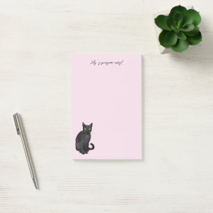 Black cat post-it notes